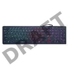Клавиатура Oklick 420MRL черный USB slim Multimedia LED