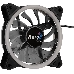 Вентилятор Aerocool REV RGB , 120x120x25мм, 16,8 млн. цветов, RGB подсветка в виде двойного кольца, 3-Pin, 1200 об/мин, 41,3 CFM, 15,1 дБА