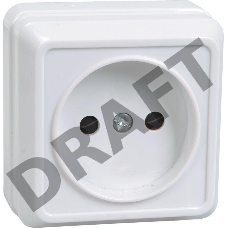 Розетка 1-м ОП Октава 10А IP20 без заземл. бел. ИЭК ERO10-K01-10-DC