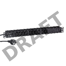 Блок розеток горизонтальный ExeGate ServerPro PDU-19H005 Al-10C13-EU3, 19