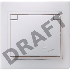 Розетка 1-м СП Кварта 16А РСбш10-3-КБ с защ. крышкой защ. шторки с заземл. IP20 бел. ИЭК ERK12-K01-16-DM