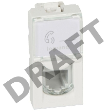 Механизм розетки телеф. 1-м СП Mosaic New 1мод. RJ11 4 конт Leg 078730