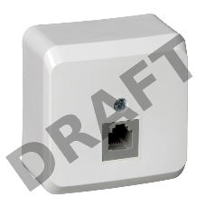 Розетка телефонная 1-м ОП Этюд бел. SchE TELA-001B