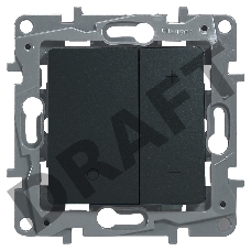 Светорегулятор нажимной 400Вт, антрацит ETIKA Светорегулятор нажимной 400Вт, антрацит