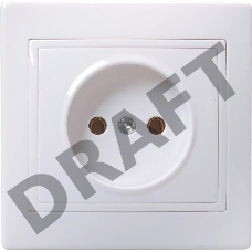 Розетка 1-м СП Кварта 10А IP20 без заземл. бел. ИЭК ERK13-K01-10-DM