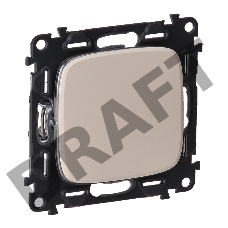 Переключатель Valena Allure 10АХ 250В с лицевой панелью; безвинтовые зажимы сл. кость Leg 752806