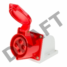 Розетка 124 стационарная 3Р+РЕ 32А 380В IP44 REXANT