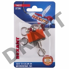 Тумблер 250V 15А (6c) ON-ON двухполюсный  (KN-202)  REXANT (в упак. 1шт.)