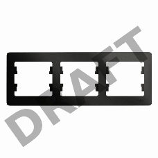 Рамка 3-м Glossa горизонт. антрацит SchE GSL000703