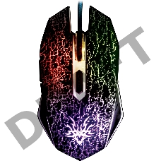 Мышь Qumo BlackOut M03, проводная, оптическая,1200/1600/2400/3200 dpi