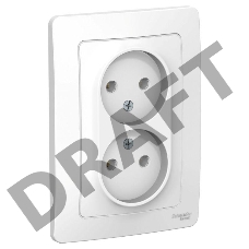 Розетка 2-м СП BLANCA 16А 250В без шторок без заземл. бел. SchE BLNRS000021