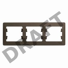 Рамка 3-м Glossa горизонт. шоколад SchE GSL000803