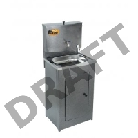 Умывальник ВИХРЬ дачный, с подогревом, нержавеющая мойка, цвет серебро