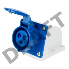 Розетка 113 стационарная 2Р+РЕ 16А 220В IP44 REXANT