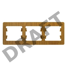 Рамка 3-м Glossa горизонт. дер. дуб SchE GSL000503