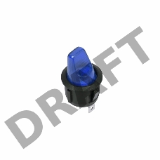 Выключатель клавишный круглый 250V 6А (3с) ON-OFF синий  REXANT