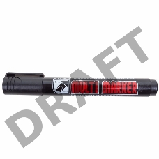 Маркер перманентный Crown «Multi Marker Chisel» 5 мм, черный, скошенный