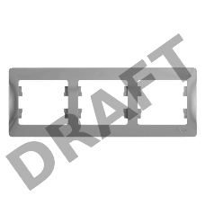 Рамка 3-м Glossa горизонт. алюм. SchE GSL000303