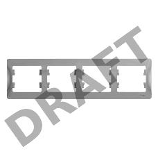 Рамка 4-м Glossa горизонт. алюм. SchE GSL000304