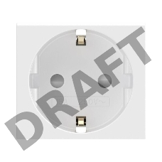 Розетка 1-м СП Viva 2мод. защ. шторки с заземл. бел. ДКС 45005