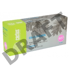 Тонер Картридж Cactus CS-CLT-C407S голубой для Samsung CLP-325 CLX-3185 (1000стр.)