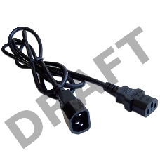 Шнур питания C13-C14, 3х0.75, 220В, 10А, черный, 3 метра