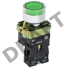 Кнопка LAY5-BW3361 с подсв. зел. 1з ИЭК BBT50-BW-K06