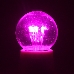 Лампа шар e27 6 LED  Ø45мм - розовая, прозрачная колба, эффект лампы накаливания