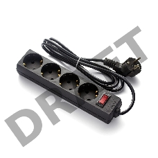 Удлинитель ExeGate EX279398RUS EC-4-5B (4 розетки, 5м, евровилка, черный)