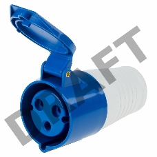 Розетка 223 переносная 2Р+РЕ 32А 220В IP44 REXANT