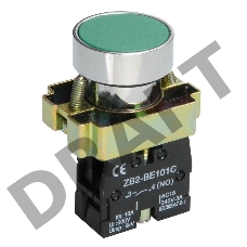 Кнопка LAY5-BA31 без подсветки зел. 1з ИЭК BBT60-BA-K06