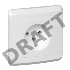 Розетка 1-м СП Этюд 16А IP20 без заземл. бел. SchE PC16-001B