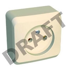 Розетка 1-м ОП Этюд 16А IP20 без заземл. крем. SchE PA16-001K