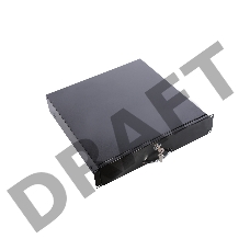 Полка (ящик) для документации 2U (ТСВ-Д-2U.450-9005) черный цвет