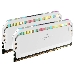 Модуль памяти DDR5 Corsair Dominator Platinum RGB 32Gb (2x16Gb) 6200MHz CL36 (36-39-39-76) 1.3V / CMT32GX5M2X6200C36W / White