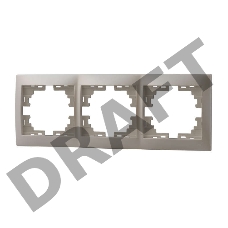 Рамка 3-м Мира горизонт. жемчуж. Lezard 701-3000-148