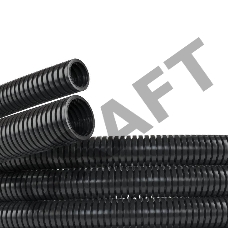 Труба гофрированная ПА d7мм без протяж. черн. (уп.50м) ДКС PA600710F2