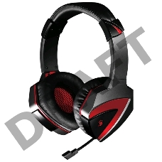 Наушники A4Tech G501, черно-красные  {Наушники с микрофоном, 2.2м}