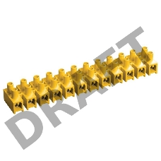 Зажим винтовой ЗВИ-3 н/г 1.0-2.5кв.мм 12пар жел. ИЭК UZV7-003-04