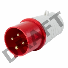 Вилка 024 переносная 3Р+РЕ 32А 380В IP44 REXANT