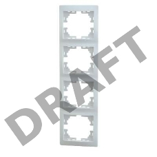 Рамка 4-м Мира верт. бел. Lezard 701-0200-154