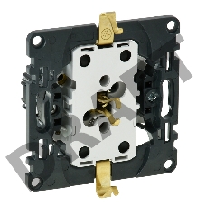 Силовая розетка двойная 2х2К+З 16А 250В. С защитными шторками. Безвинтовые зажимы Valena IN'MATIC. 