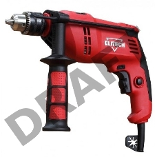 Дрель ELITECH 181182 ДУ 800РЭ Дрель ударная, Диаметр сверления (Дерево) 25 мм, Диаметр сверления (металл) 13 мм, Мощность 800 Вт, Максимальный крутящий момент 16 Нм, Макс. число оборотов 2800 об/мин, Диаметр сверления (бетон) 13 мм. Режим сверления с удар