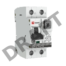 Дифференциальный автомат АВДТ-63 EKF DA63-25-30e 25А/30мА (хар-ка C, электронный тип A) 6кА EKF PROxima
