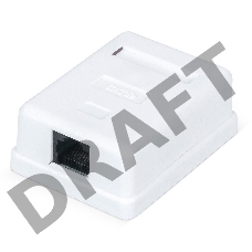 Розетка Hyperline WRLine WR-WS-8P8C-C5E-1 комп.RJ45 1 кат.5E UTP бел. (упак.:1шт)