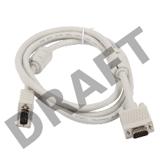 Кабель Gembird/Cablexpert CC-PPVGA-6, Кабель VGA Premium ,15M/15M,1.8м, тройной экран, феррит.кольца, пакет    