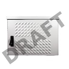 Шкаф уличный всепогодный настен. 9U (600х300), передняя дверь вент. (ШТВ-Н-9.6.3-4ААА)