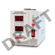 Стабилизатор напряжения Powerman AVS-D Voltage Regulator 1000VA, Digital Indication, 2x Schuko Outlets, 1m Power Cord, 230V, 1 year warranty, White