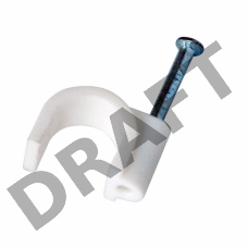 Крепеж кабеля круглый 10 мм, белый (упак. 50 шт)  REXANT