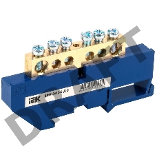 Шина нулевая на DIN-изол. ШНИ-8х12-6-Д-С ИЭК YNN10-812-6D-K07